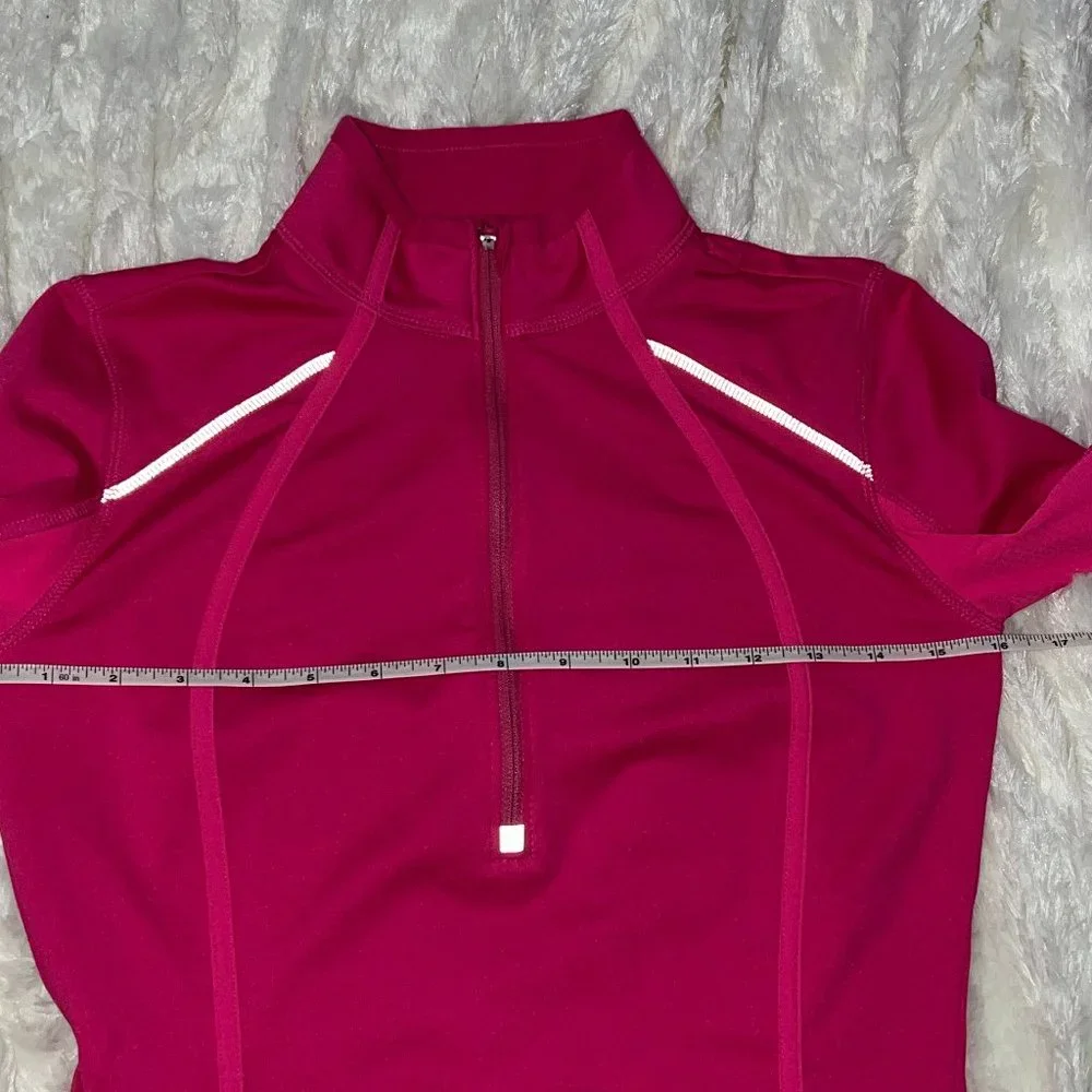 Athleta Womens Turtleneck  XXS Pink Plush Tech 3.0 Mock Neck 1/2 Zip Pullover - Picture 8 of 16